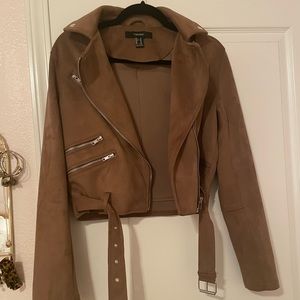 F21 Suede Moto Jacket